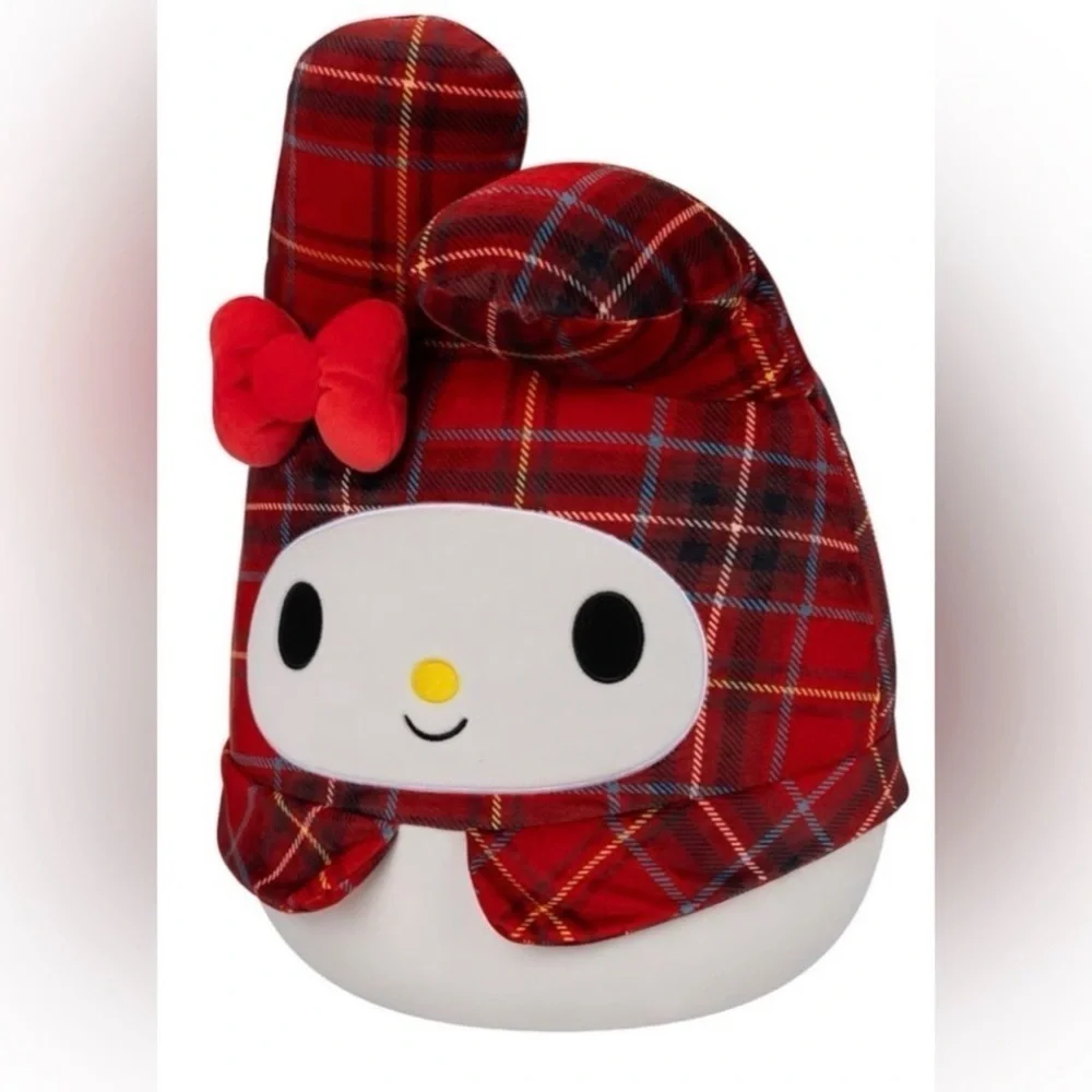 Squishmallows Original Sanrio 14-Inch Red Plaid My Melody Plush - Large NWT